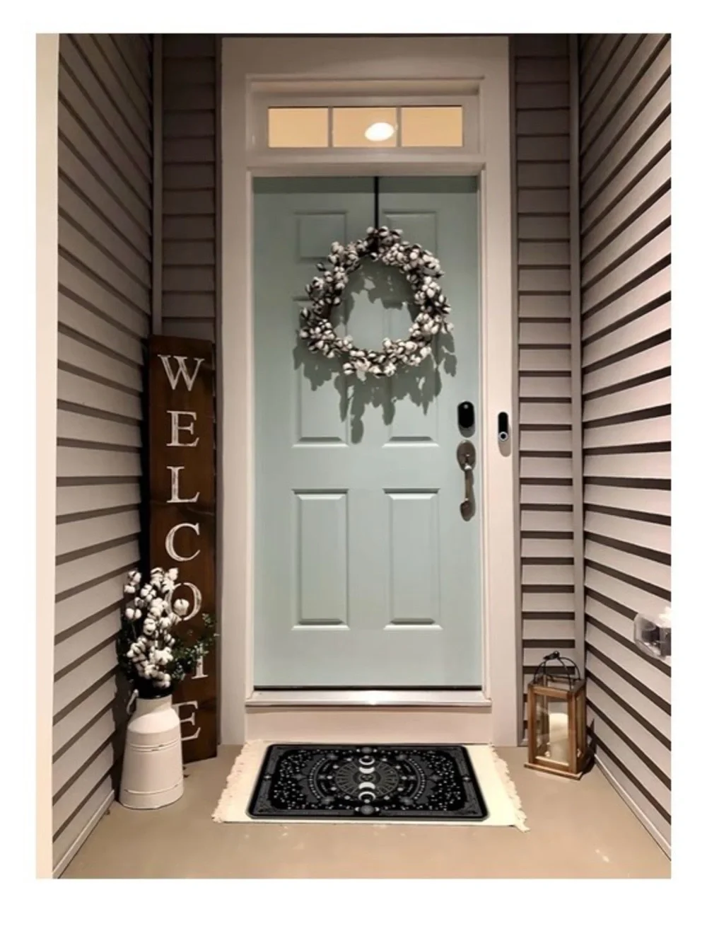 Sun and Moon Door Mat 17*30,Witchy Celestial Gothic Doormat